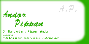 andor pippan business card